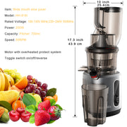 cold press juicer with 3-inch feed chute, view 9 - MRSLM