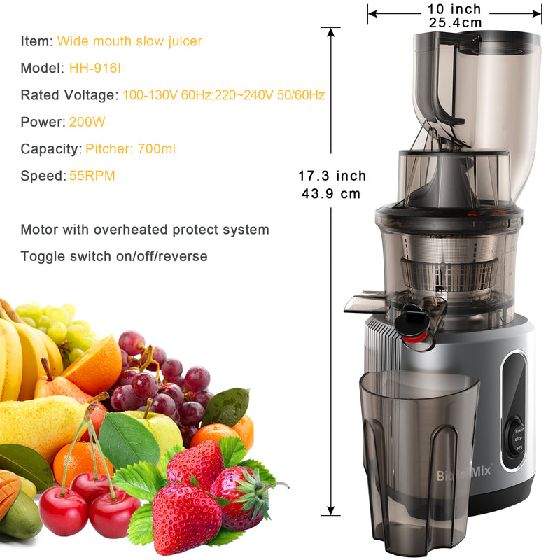 cold press juicer with 3-inch feed chute, view 9 - MRSLM