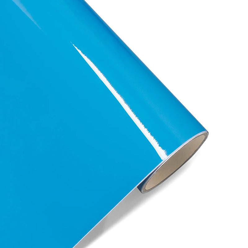 ultra glossy light blue car wrap vinyl, view 2 - MRSLM