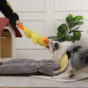 plush duck dog toy with squeaker, view 6 - MRSLM