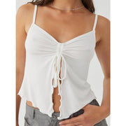 Sleeveless crop top with side bandage, view 6 - MRSLM