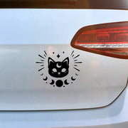 cat moon phase car sticker, view 4 - MRSLM