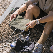 folding camping stool, view 4 - MRSLM
