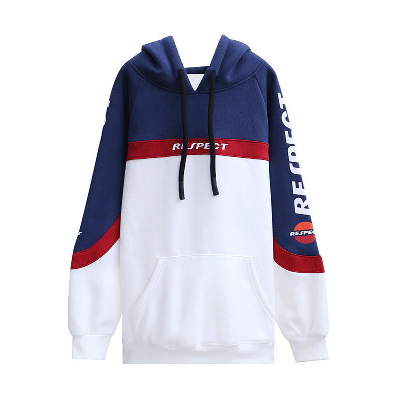 women's loose thick lace-up hooded sweatshirt, view 3 - MRSLM
