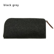 wool felt zipper glasses case, view 4 - MRSLM