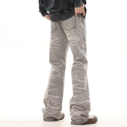 retro washed gray straight jeans, view 2 - MRSLM