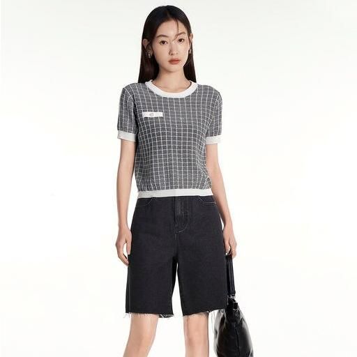 geometric knit top, view 9 - MRSLM
