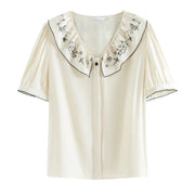 floral embroidered shirt, view 2 - MRSLM