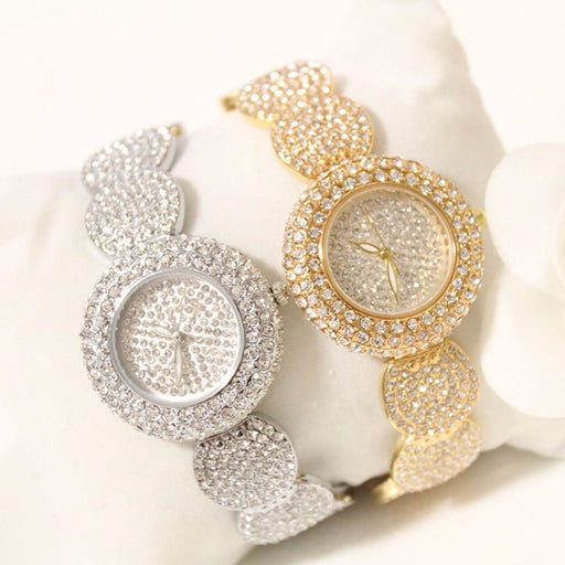 women's square crystal dial watch - MRSLM
