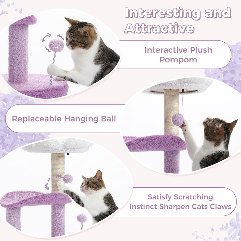 flower cat tree, view 6 - MRSLM