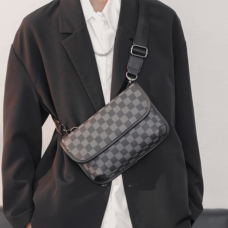 men's plaid shoulder bag - MRSLM