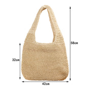 straw shoulder bag, view 10 - MRSLM