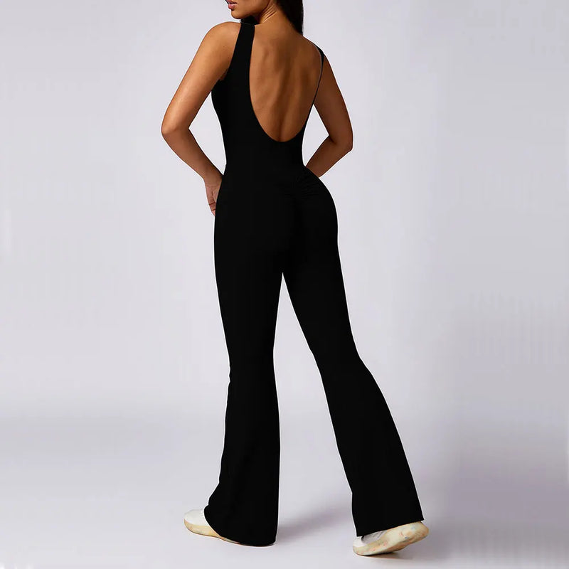 women's compression yoga jumpsuit, view 9 - MRSLM