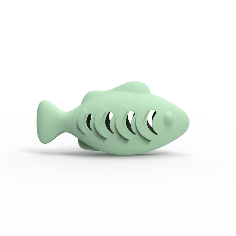 Silicone fish catnip toy, view 2 - MRSLM