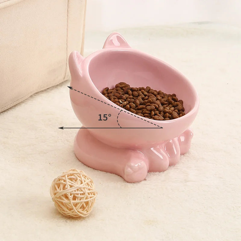 ceramic cat bowl, view 11 - MRSLM