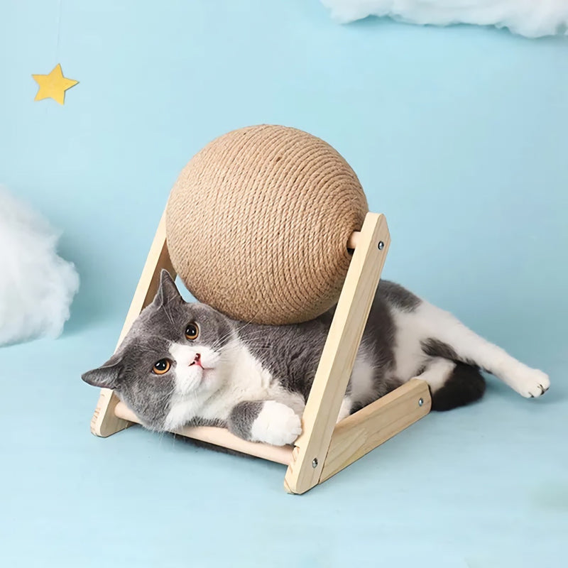 cat scratching ball toy, view 5 - MRSLM