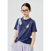 cartoon elephant embroidered tee, view 2 - MRSLM