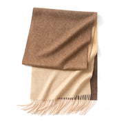 cashmere blend scarf with tassels, view 4 - MRSLM
