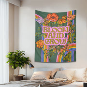 70s retro rainbow flower tapestry, view 5 - MRSLM