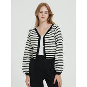 Vintage stripe knit cardigan, view 6 - MRSLM