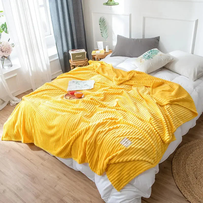 cozy coral fleece blanket, view 2 - MRSLM
