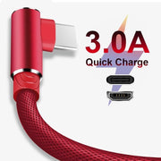 fast charging l-shaped usb cable, view 3 - MRSLM