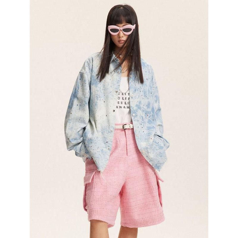 vintage gradient long sleeve blouse, view 5 - MRSLM