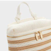 woven hollow-out denim backpack, view 8 - MRSLM