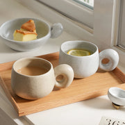 handcrafted stoneware retro coffee mug, view 7 - MRSLM