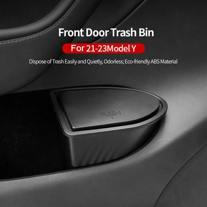 Custom Fit Tesla Model Y Door Trash Bin - Interior Storage Accessory