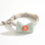 checkered pet collar with butterfly knot, view 6 - MRSLM