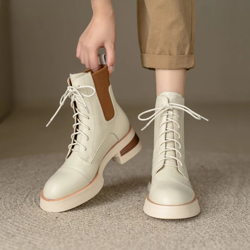 leather ankle boots for women - MRSLM