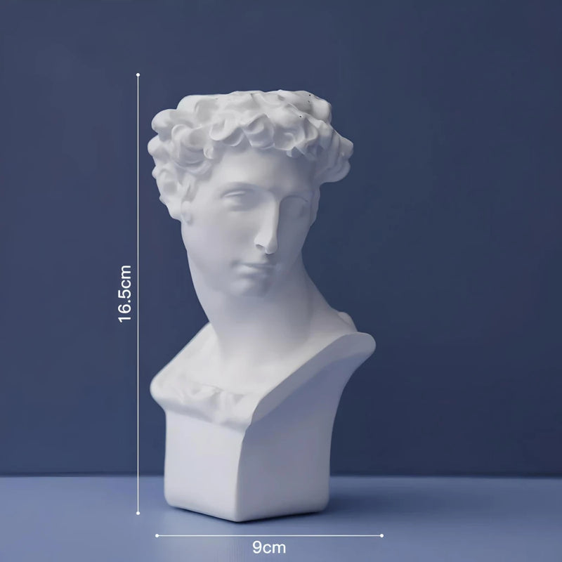 retro white statue pen holder, view 2 - MRSLM