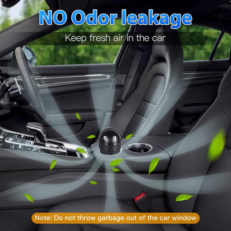 universal mini car trash can with swing lid, view 4 - MRSLM
