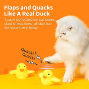 interactive flapping duck cat toy, view 6 - MRSLM