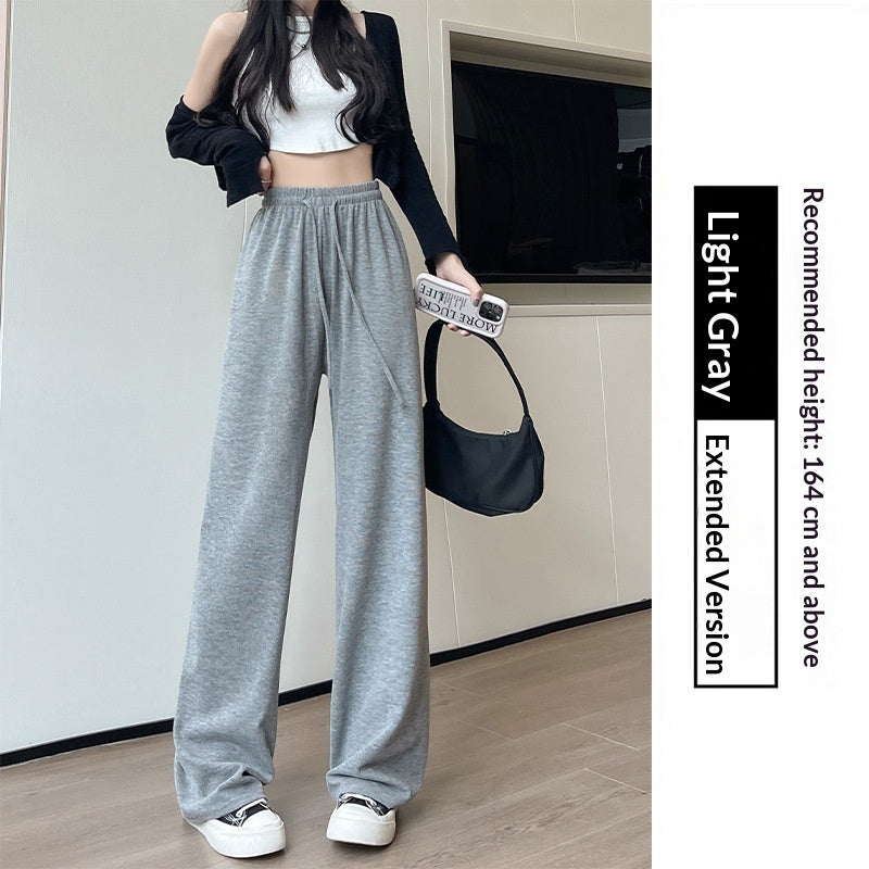 Women's high-waist knit wide-leg pants, view 2 - MRSLM