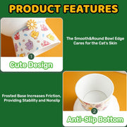 elevated ceramic cat bowl, view 11 - MRSLM
