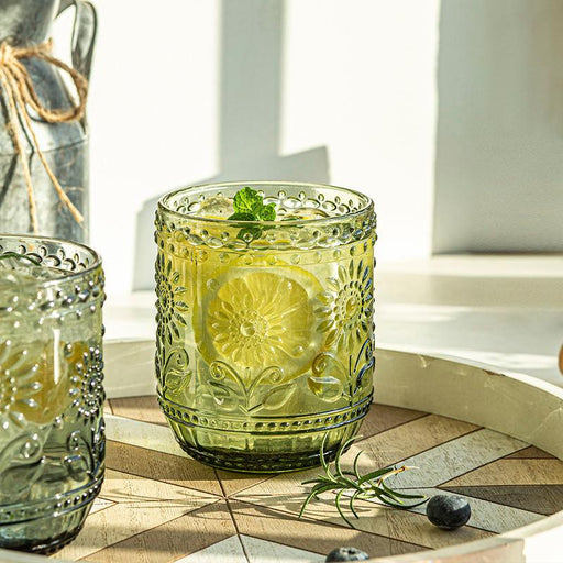embossed glass petal cup - MRSLM