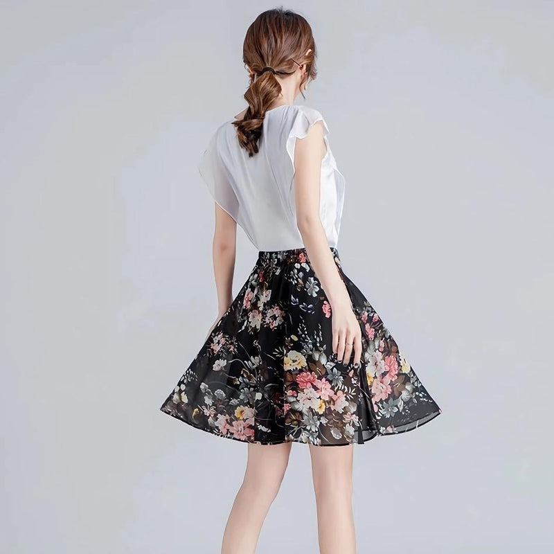 chiffon wide leg shorts skirt, view 20 - MRSLM