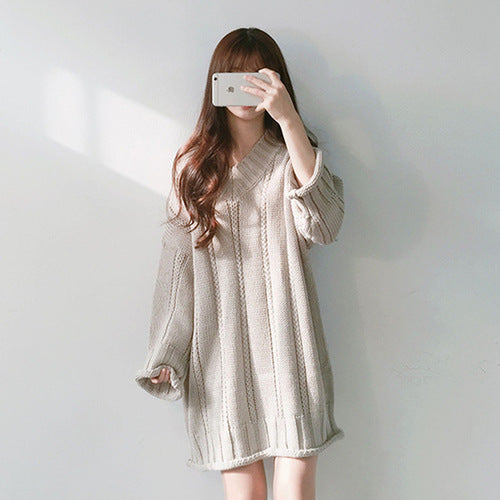 women's knit sweater dress, view 6 - MRSLM