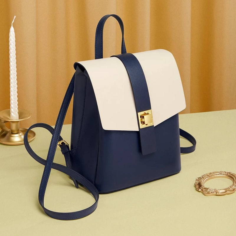 versatile leather fashion backpack, view 2 - MRSLM
