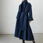 fashion women's coat with scarf collar, view 6 - MRSLM
