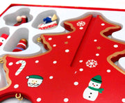 Hand-painted wooden tabletop Christmas tree, view 5 - MRSLM