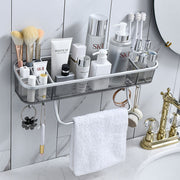 wall-mounted bathroom shelf and towel rack, view 7 - MRSLM