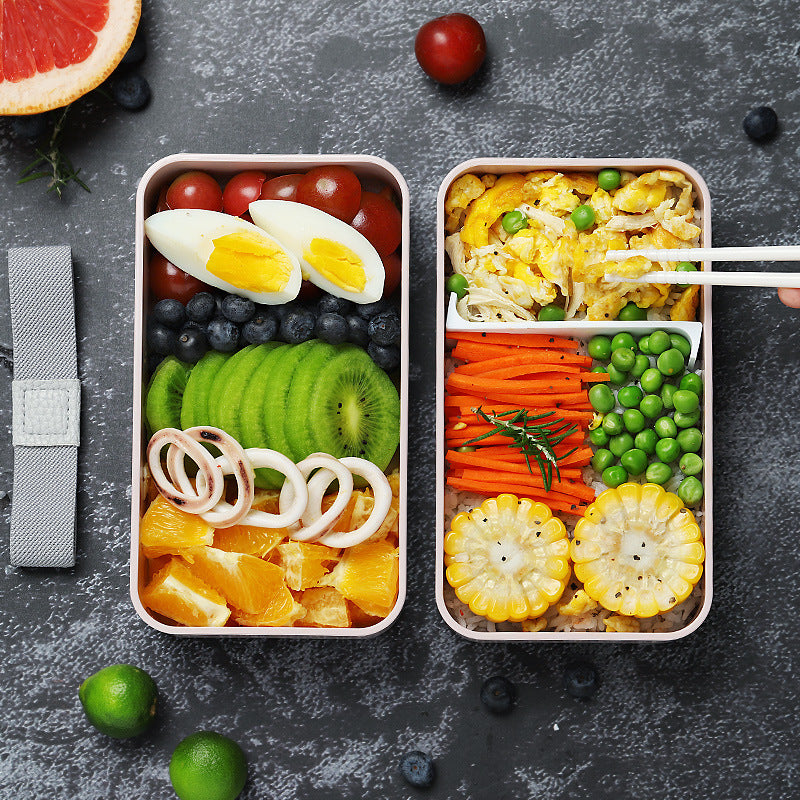 double plastic lunch box, view 5 - MRSLM