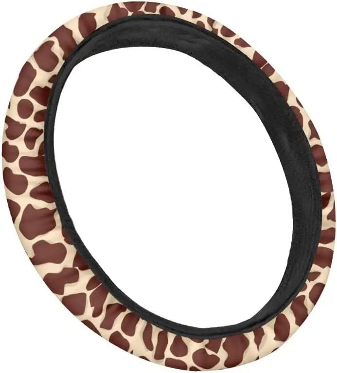 Giraffe Print Car Steering Wheel Cover