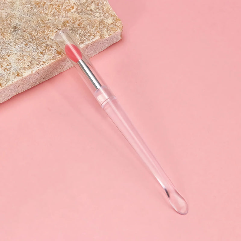 soft silicone eyeshadow and lip applicator brush, view 4 - MRSLM