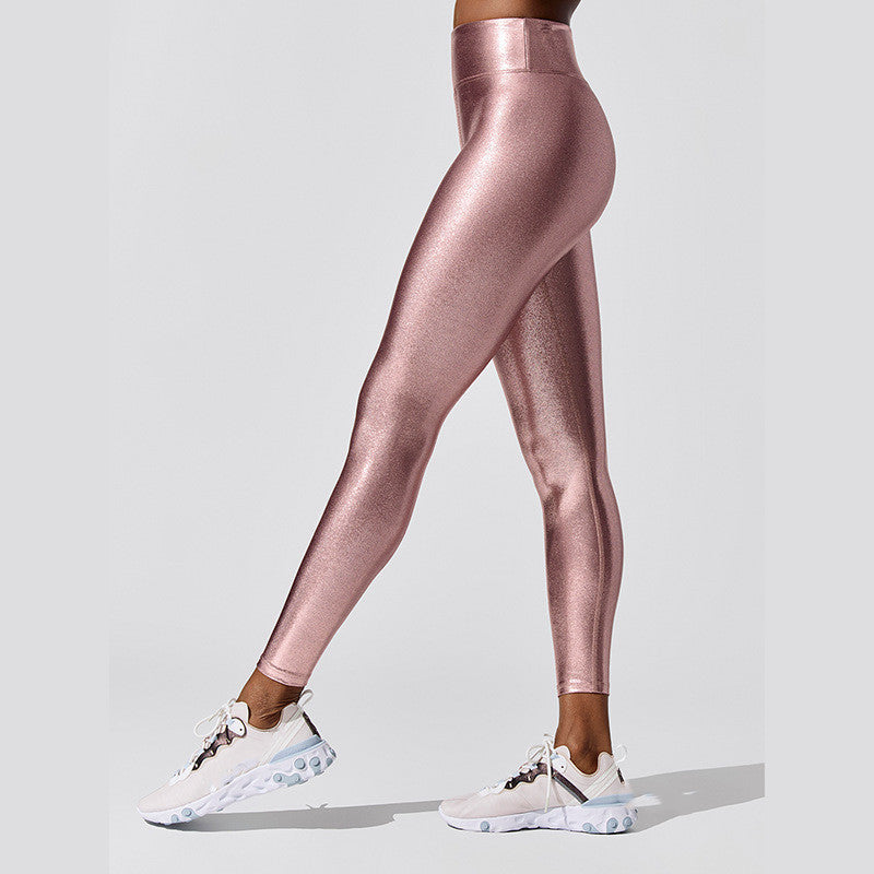 high waist solid color pencil tights, view 2 - MRSLM