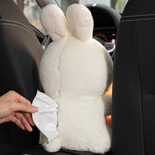 Plush cartoon car tissue holder, view 7 - MRSLM