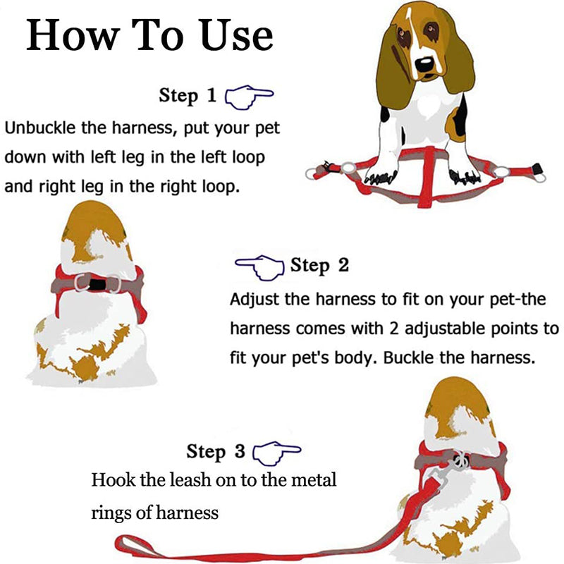adjustable no pull dog harness and leash set, view 6 - MRSLM